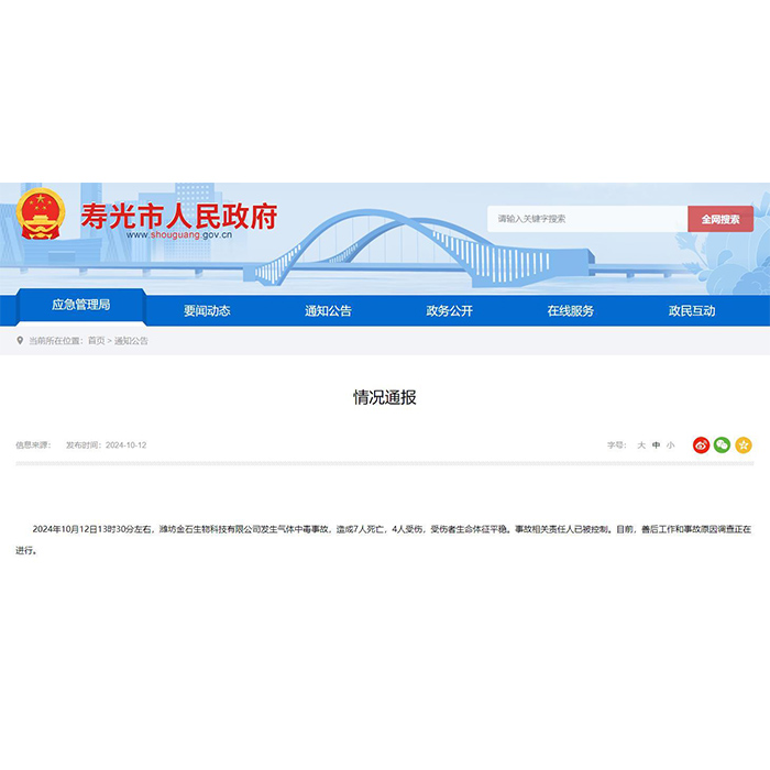 壽光氣體中毒事故敲響警鍾，草莓视频网站下载硫化氫檢測儀為您築起安全防線